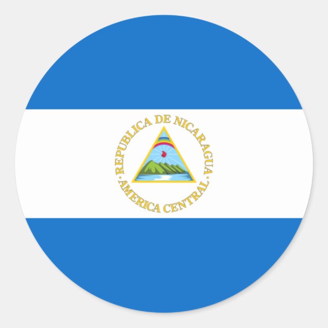 Adesivo Redondo Sinalizador Nicarágua (Frente)