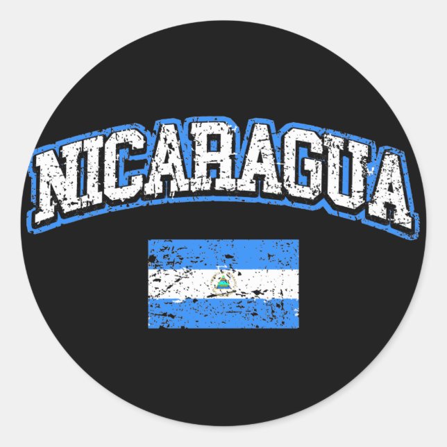 Adesivo Redondo Sinalizador Nicarágua (Frente)