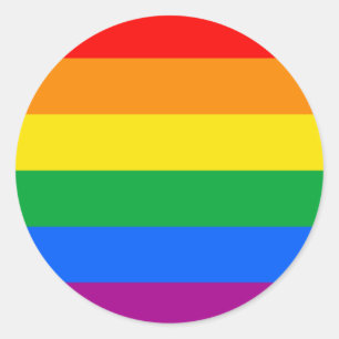 Adesivo Redondo Sinalizador Orgulho gay tradicional