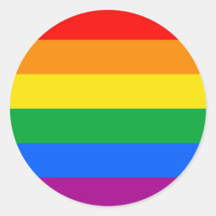 Adesivo Redondo Sinalizador Orgulho gay tradicional
