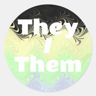 Adesivo Redondo Sinalizador Personalizável do Orgulho Cassgender G