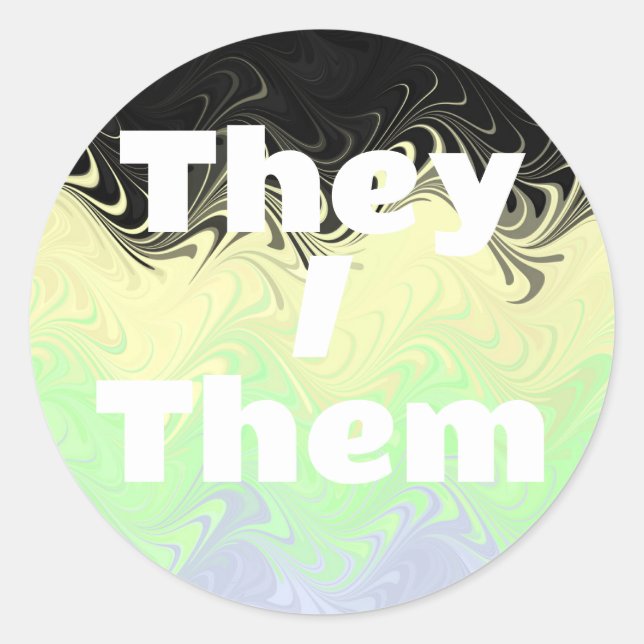 Adesivo Redondo Sinalizador Personalizável do Orgulho Cassgender G (Frente)