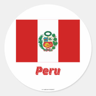 Adesivo Redondo Sinalizador Peru com Nome
