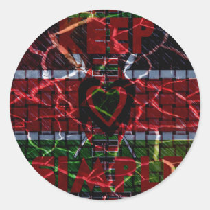 Adesivo Redondo Sinalizador rachado: Mantenha Simples - Resiliênci