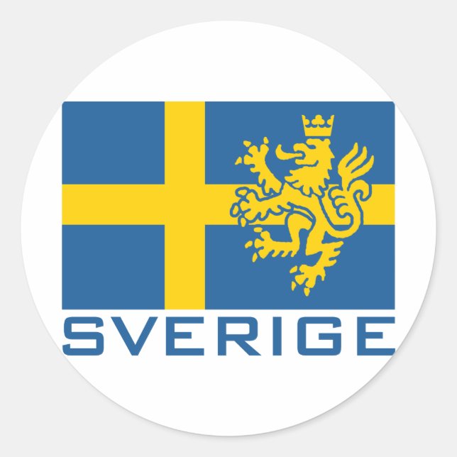 Adesivo Redondo Sinalizador Sverige (Frente)