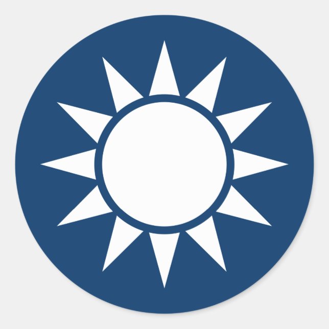 Adesivo Redondo Sinalizador Taiwan "Clássico" (Frente)