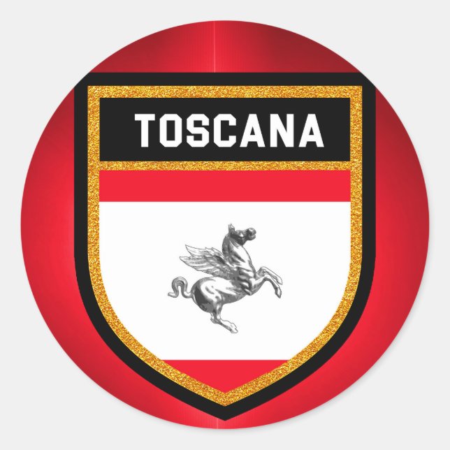 Adesivo Redondo Sinalizador Toscana (Frente)