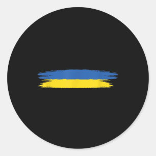 Adesivo Redondo Sinalizador Ucrânia com Cores Azul e Amarelo _ Sem