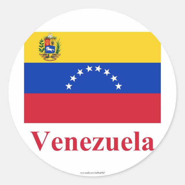 Adesivo Redondo Sinalizador Venezuela com Nome (Frente)