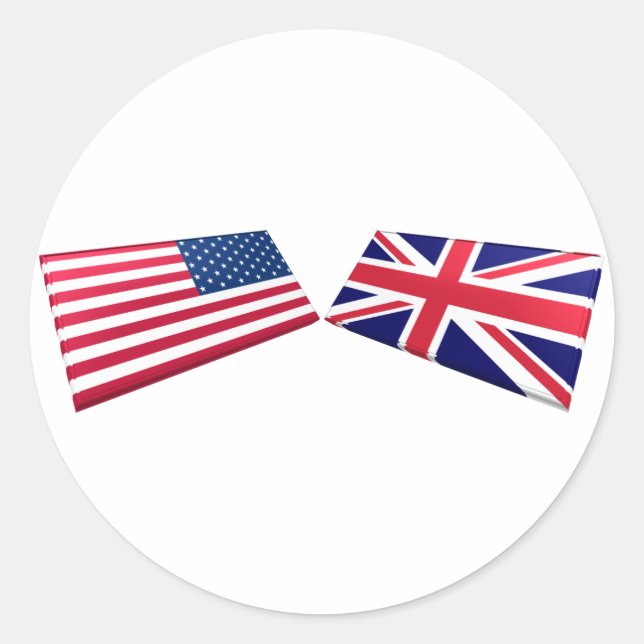 Adesivo Redondo Sinalizadores US & United Kingdom (Frente)