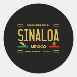 Adesivo Redondo Sinaloa México Licença Plate Aestética Sinaloa