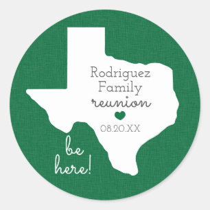 Adesivo Redondo Sindicato da Família Green State of Texas