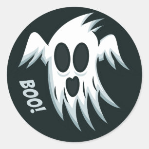 Adesivo Redondo Sindicatos personalizados do Halloween Ghost