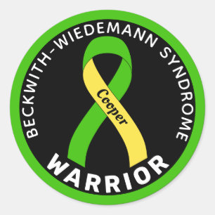 Adesivo Redondo Síndrome de Beckwith-Wiedemann - Fita do Guerreiro