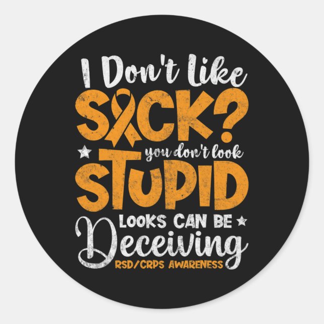 Adesivo Redondo Síndrome de Dor Regional Complexa de Consciência R (Frente)