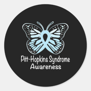 Adesivo Redondo Síndrome de Pitt-hopkins Guerreiro de Consciência