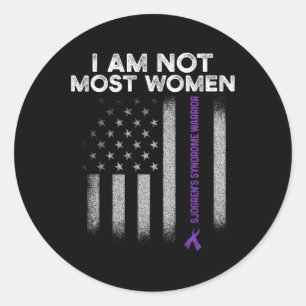 Adesivo Redondo Síndrome de Sjogren Sobrevivência Maior Mulher Gue