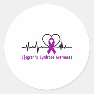 Adesivo Redondo Síndrome de Sjogrens Sensibilização Pulsação Roxo