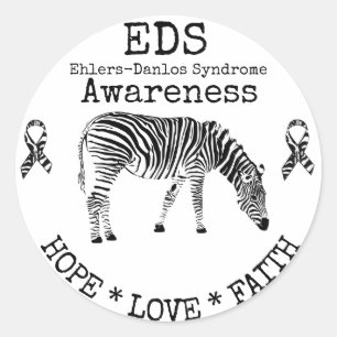 Adesivo Redondo Síndrome de Zebra Ehlers-Danlos - EDS Sticker