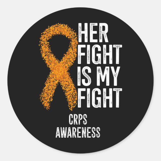 Adesivo Redondo Síndrome Regional Complexa De Dor A Luta Dela É A  (Frente)