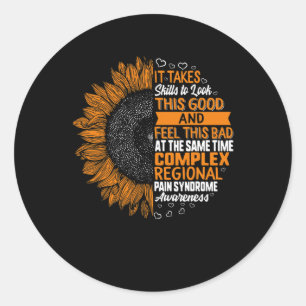 Adesivo Redondo Síndrome Regional Complexa de Dor Consciencializaç