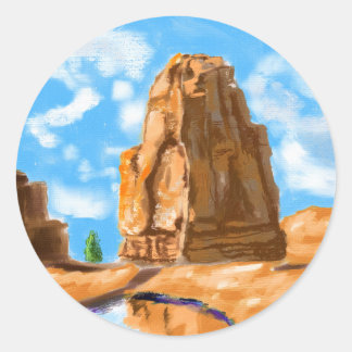 Adesivo Redondo Sinfonia de Canyon: Um Ode Vibrante ao Grande