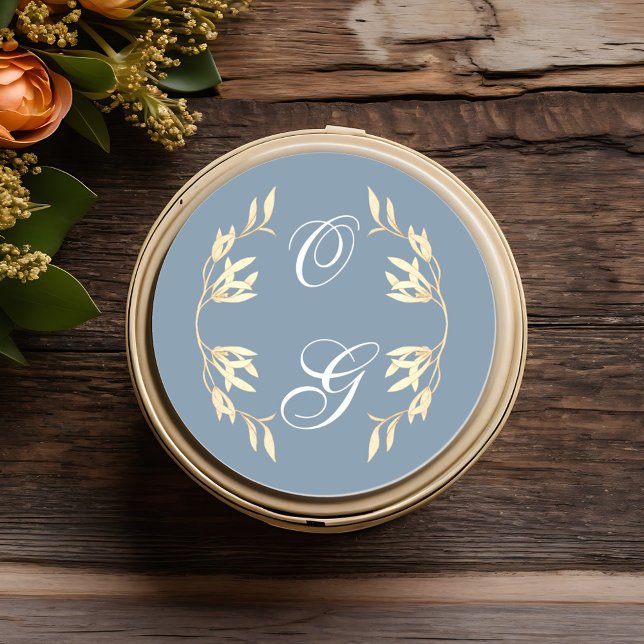 Adesivo Redondo Sinfonia Floral de eterno em Azul (Criador carregado)