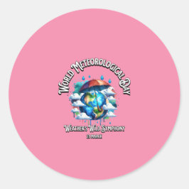 Adesivo Redondo Sinfonia Selvagem. Dia Mundial da Meteorologia.