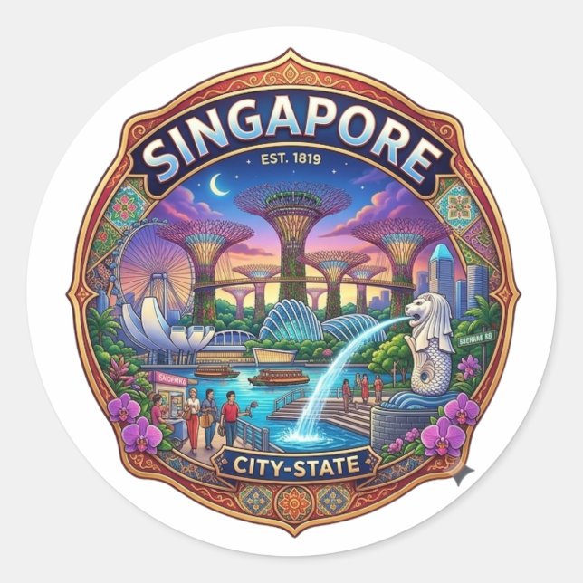 ADESIVO REDONDO SINGAPURA (Frente)