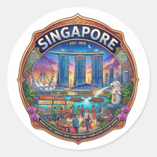 ADESIVO REDONDO SINGAPURA