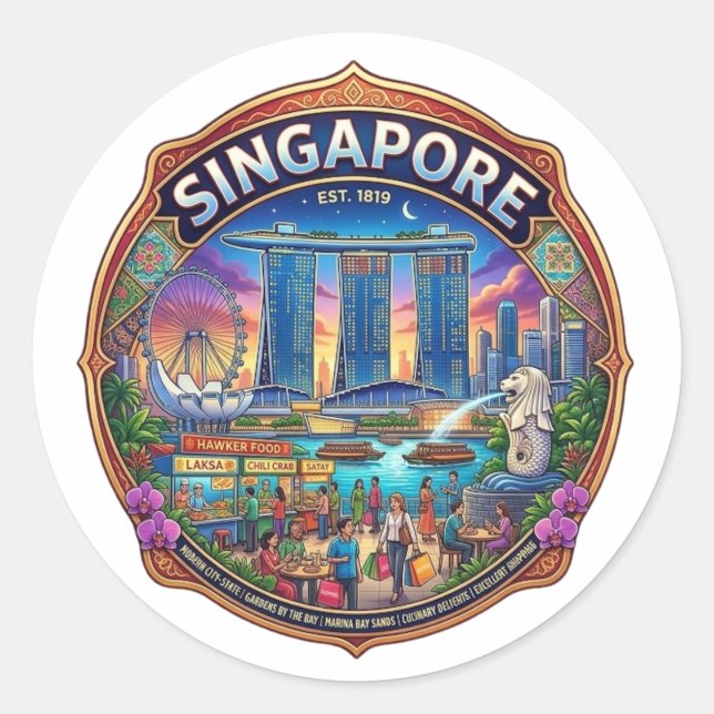 ADESIVO REDONDO SINGAPURA (Frente)