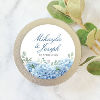 Adesivo Redondo SINI Blue Hydrangea Sticker