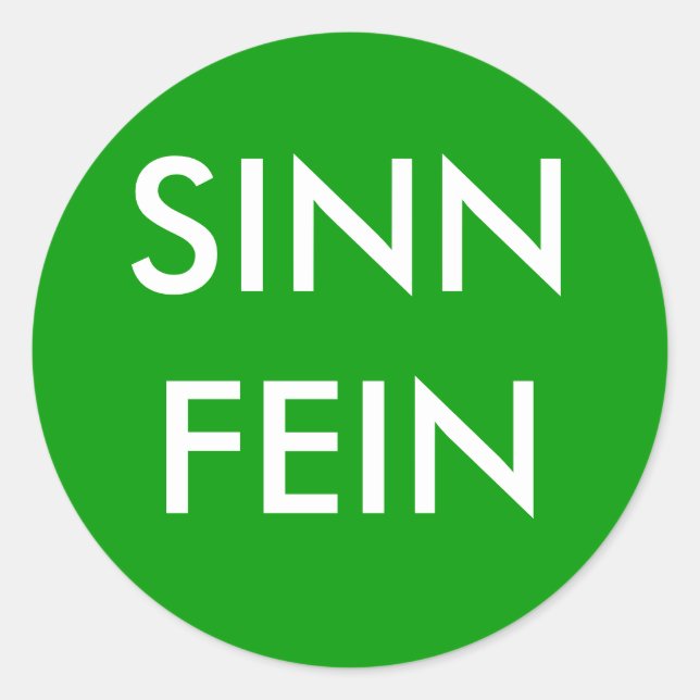 Adesivo Redondo Sinn Fein Sticker (Frente)