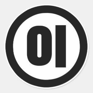 Adesivo Redondo Sino Coreano Número 2 Dois 이 Fábrica I 】 Hangul