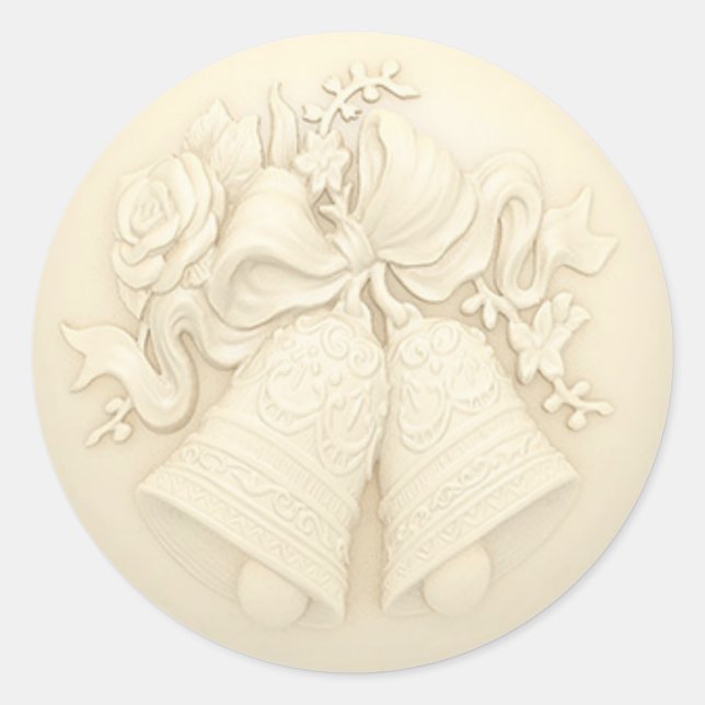 Adesivo Redondo Sinos de Casamento (Frente)