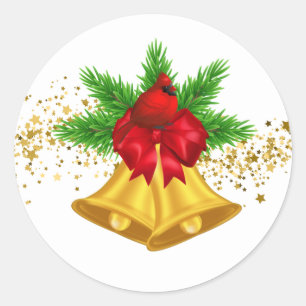 Adesivo Redondo Sinos de Natal