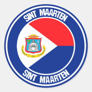 Adesivo Redondo Sint Maarten Round Emblem