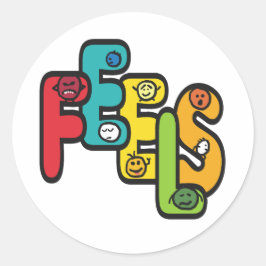 Adesivo Redondo Sinta os Sentimentos