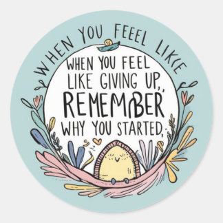 Adesivo Redondo Sinta-Se Como Desistir De Stickers