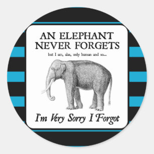 Adesivo Redondo Sinto muito por ter esquecido.
