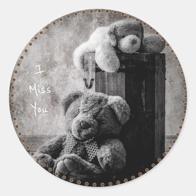 Adesivo Redondo Sinto Sua Falta (Frente)