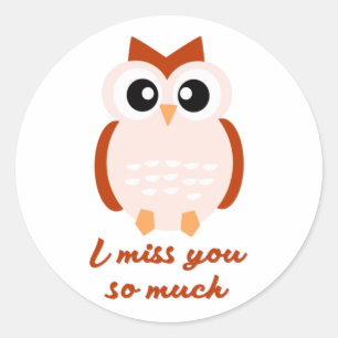 Adesivo Redondo Sinto tanto a sua falta