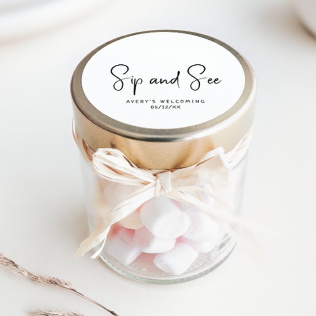 Adesivo Redondo Sip Neutro Moderno Simples E Veja O Favor (Criador carregado)