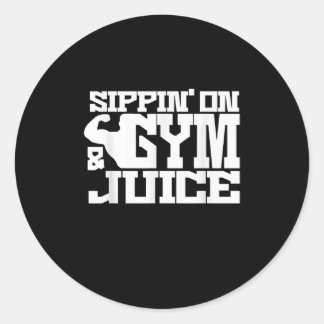 Adesivo Redondo Sippin No Sumo De Gym - Camisas De Trabalho De Men