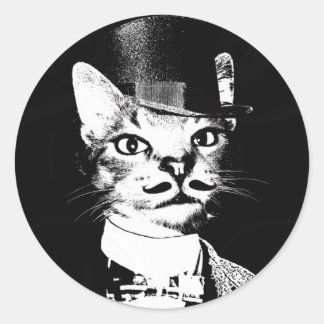 Adesivo Redondo Sir Oswin Cat Sticker
