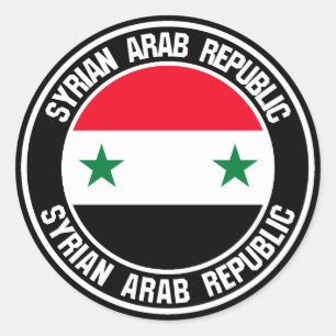 Adesivo Redondo Síria Round Emblem