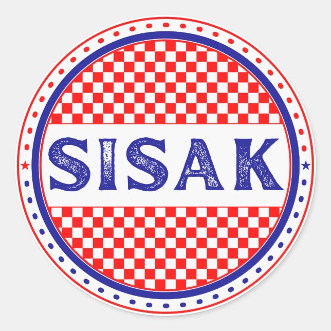 Adesivo Redondo Sisak City Pride Emblem – Croatian Identity (Frente)