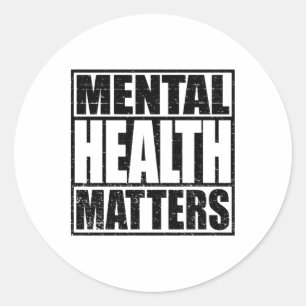 Adesivo Redondo Sistema de Saúde Mental S Sistema de Sensibilizaçã