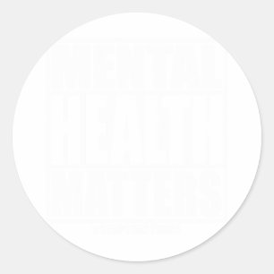 Adesivo Redondo Sistema de Saúde Mental S Sistema de Sensibilizaçã
