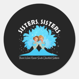 Adesivo Redondo Sisters White Christmas Movie 1954 Xmas Snow Pajam